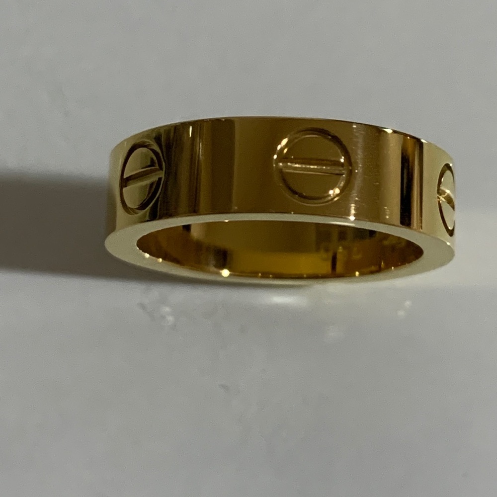 Screw Love Ring Yellow Gold Size 7